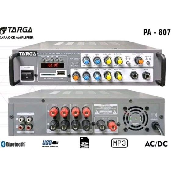 Amplifier Walet Targa 807 USB SD OTOMATIS SWICH AC-DC