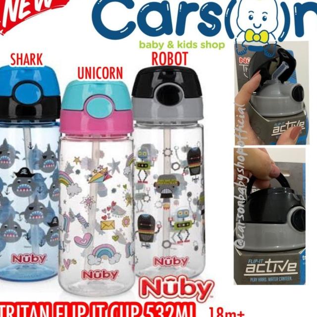 Nuby Tritan Flip It Cup 532Ml / Botol Minum Anak Nuby Flip It Cup