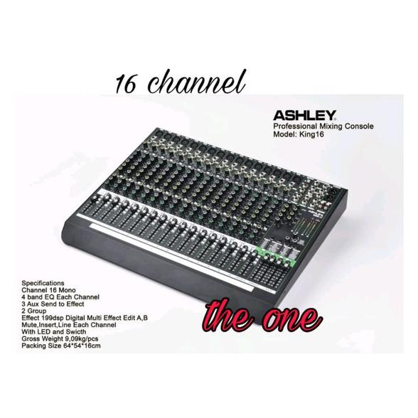 GARANSI MIXER AUDIO ASHLEY 16 CHANNEL KING16 ORIGINAL PRODUK