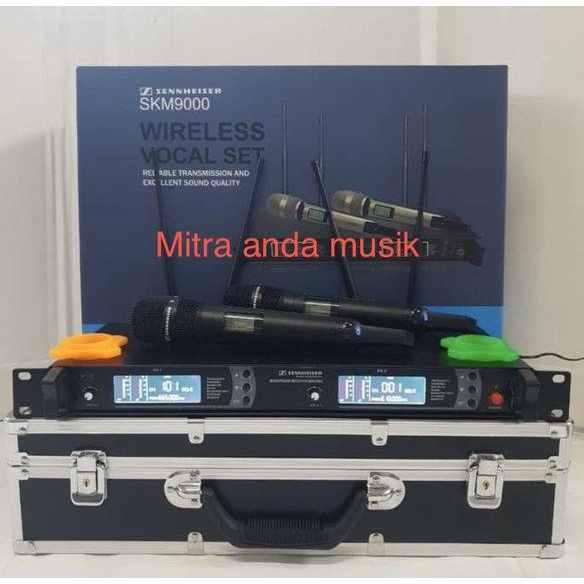 Mic wireless sennheiser skm9000 mkii uhf 4 antena 2 mic handheld