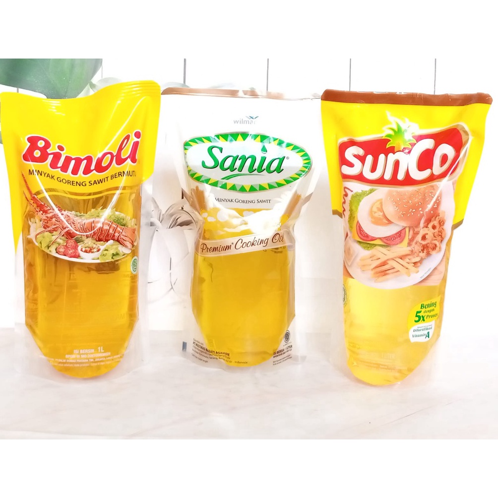 

(TERBARU) Minyak Goreng Filma 1L / Sunco 1L / Kunci Mas 900ml / Sedaap 1L/Sania 1L/Siip 900ml (Harga Perpcs)