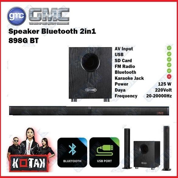 TERMURAH GMC 898G BT Speaker Multimedia 2IN1 Sound Bar & 2.1 New Produk