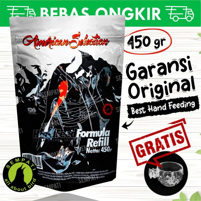 Terlaris Ams American Selection 500 Gr Hand Feeding Pakan Lolohan Murai Batu