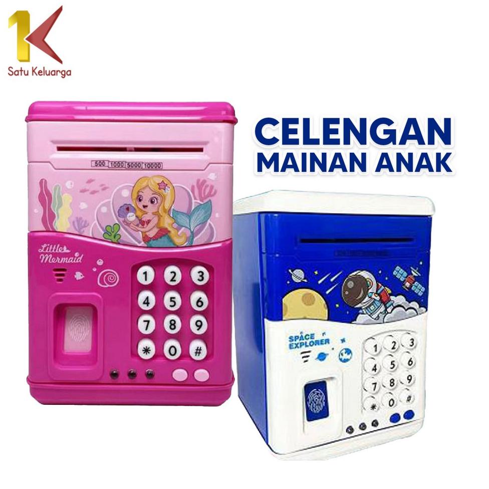 Viral Satu Keluarga Celengan Mainan Atm Brankas Karakter Astronot M278 Mainan Edukasi Anak Lucu Fing