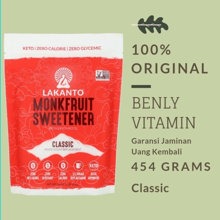 

Lakanto Monkfruit sweeter with erythol Classic 454 gr(16 Oz) Gula KETO