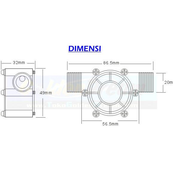 Plta 12V Pembangkit Listrik Tenaga Air Generator Hydroelectric Turbin