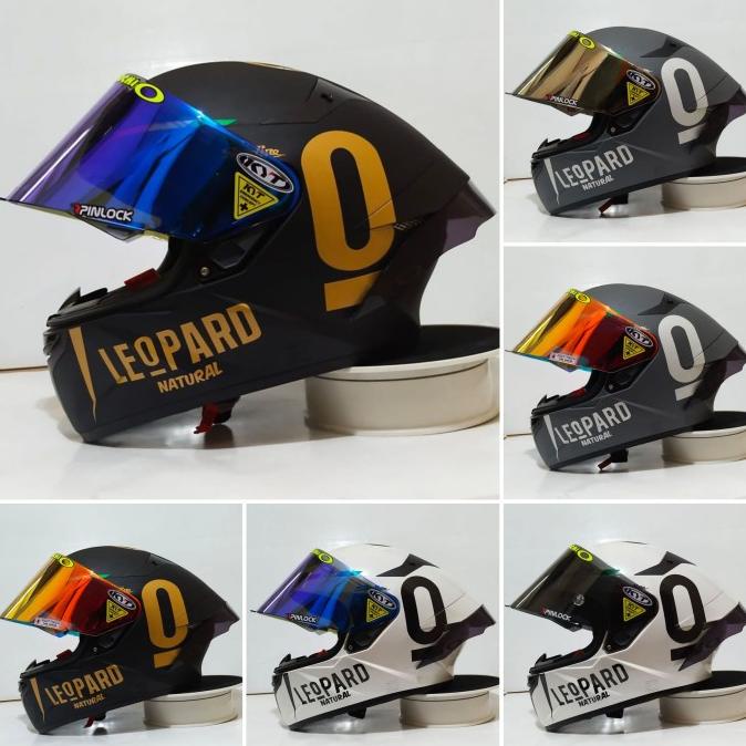 helm full face KYT TT COURSE SOLID PAKET GANTENG LEOPARD ORIGINAL KYT