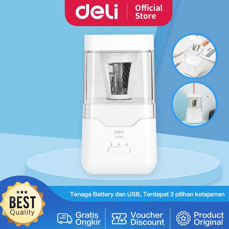

Deli Electric Pencil Sharpener / Rautan Pensil Otomatis 3 Pilihan Ketajaman Pisau Baja E71202