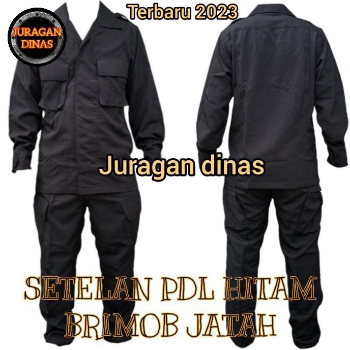 1 Stel Baju PDL Hitam Brimob Original Asli Jatah POLRI 2021 terbaru