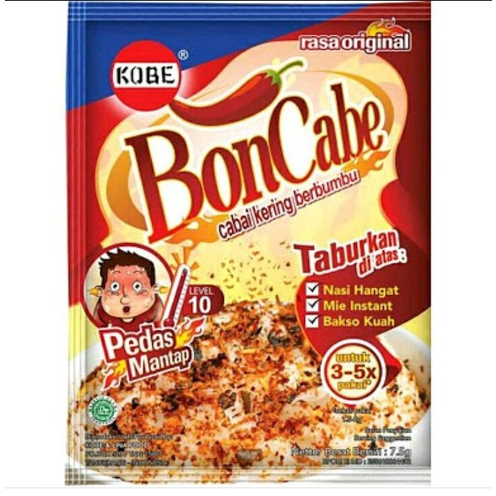 

Boncabe level 15 - Bon cabe level 15 sachet - per 1pack isi 12sachet