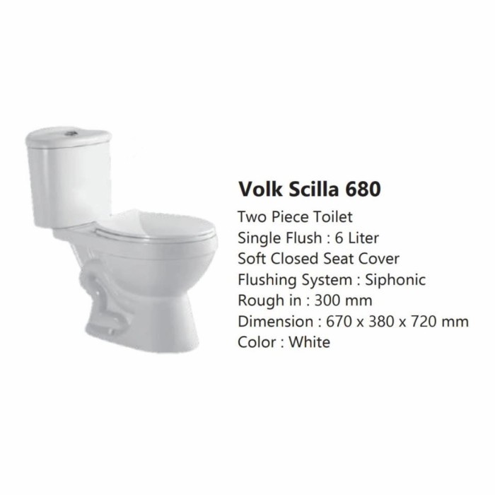 Closet duduk volk 680 as putih