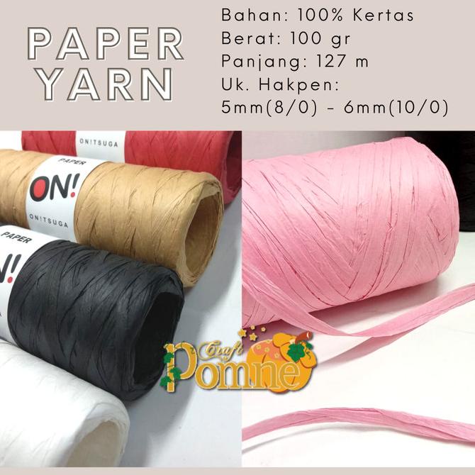 GROSIR BENANG RAJUT ONITSUGA PAPER YARN / BENANG KERTAS