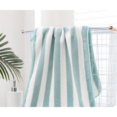 <<<<<] Handuk Mandi Dewasa Salur/ Anak Microfiber Bulu Salur 70x140cm