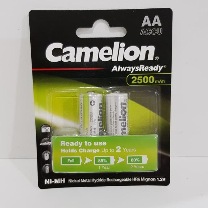 Battery Charge Camelion Aa 2500 Mah Isi 2 Battery Rechargeable Original
