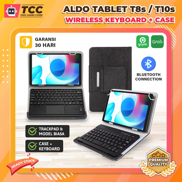Aldo Tablet T8s T10s 8 10 inch Bluetooth Keyboard Case Casing Trackpad