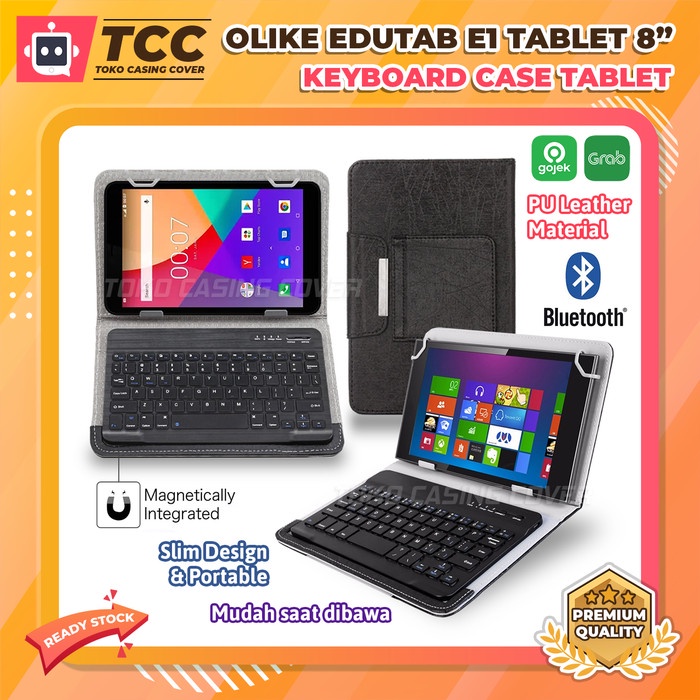 Olike Edutab E1 Tablet Belajar 8 Bluetooth Keyboard Case Cover Casing