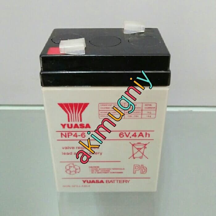 aki accu baterai kering vrla mf 6v 4ah 4ah 6v mainan senter yuasa