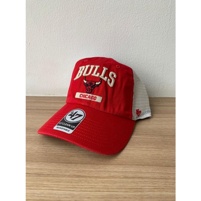 Topi Original 47 Brand Clean Up Trucker Chicago Bulls Red Morgantown