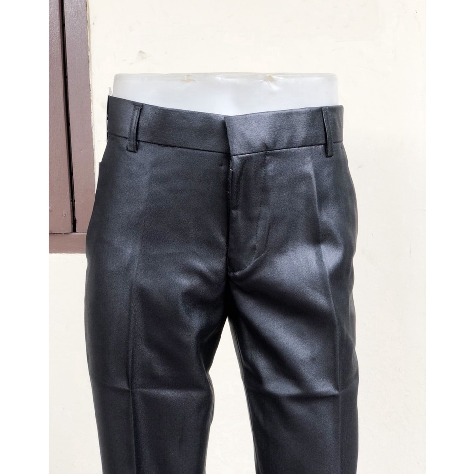 ➠❉✳ celana bahan dasar mengkilap slimfit pria / celana formal metalik pria slimfit