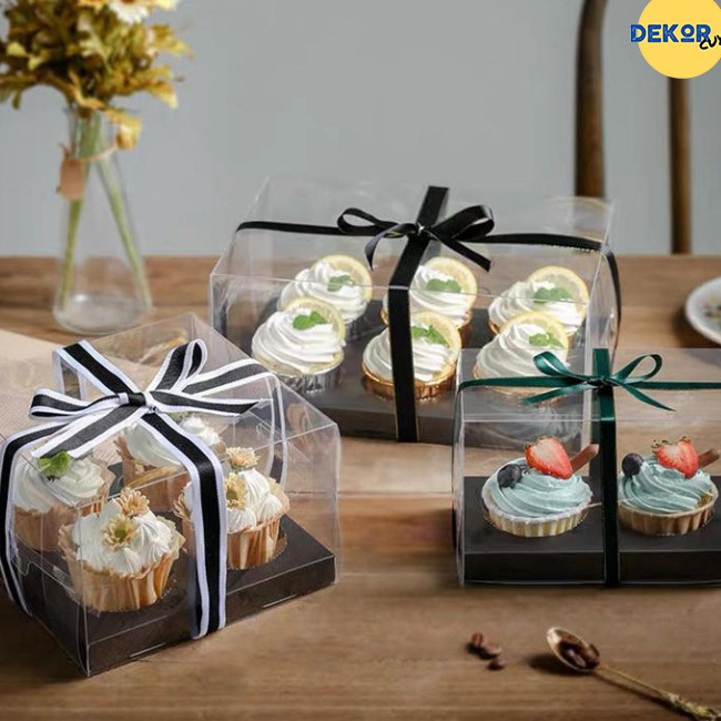 ➽✤★ BOX CUPCAKE Box Muffin Box Kue Ulang Tahun Packaging Kue Box Mika Kue