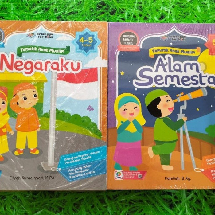 HOT SALE!!! TEMATIK ANAK MUSLIM ERLANGGA FOR KIDS TK A DAN TK B (8 BUKU) SALE TERBARU