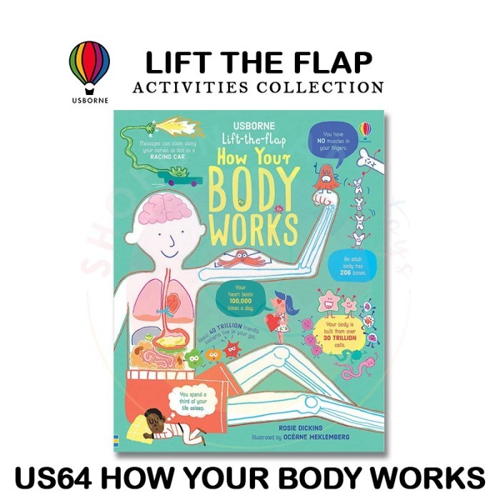 FLASH SALE BUKU ANAK HOW YOUR BODY WORKS USBORNE LIFT THE FLAP QUESTION ANSWER TERMURAH