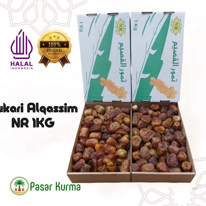 

RLJB0561 TERBARU Kurma Sukari 1kg Box / Kurma Sukkari NR Sukary 1kg Basah AlQasim