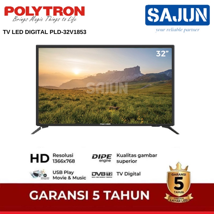 Polytron Pld32V1853 Led Digital Tv 32 Inch Pld-32V1853