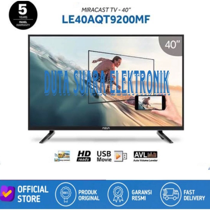 Aqua Japan Tv Led Digital Full Hd 40Aqt9200- 40 Inch Garansi 5 Tahun