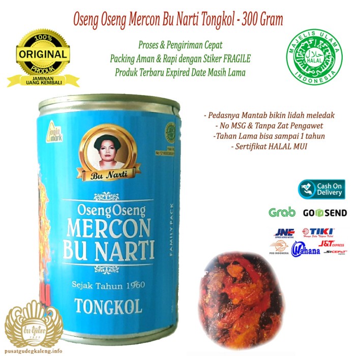 

OSENG OSENG MERCON BU NARTI TONGKOL - 300 GRAM