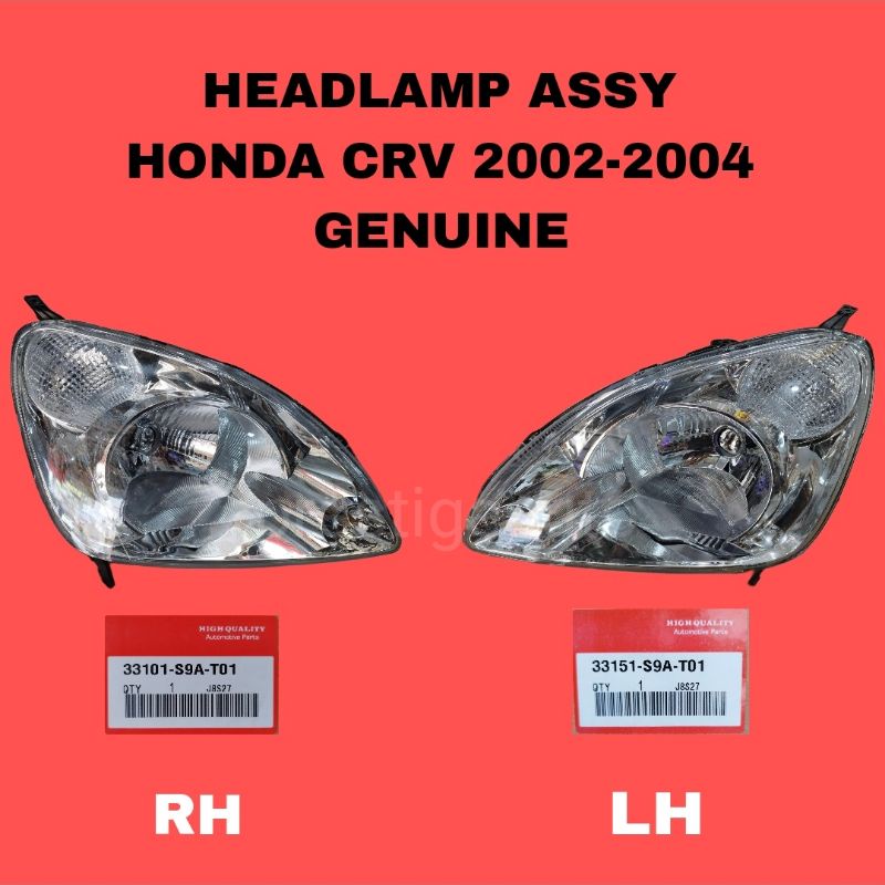 HEADLAMP ASSY HONDA CRV 2002-2004 GENUINE