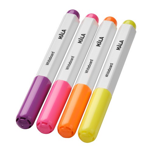 

Mala 4Pcs Spidol Papan Tulis Warna Warni Whiteboard