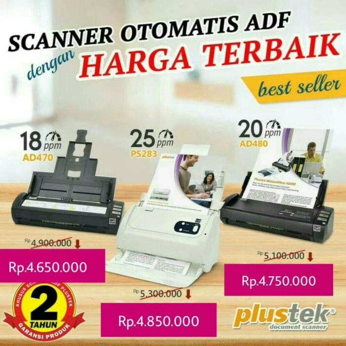 Scanner otomatis ADF plustek PS283