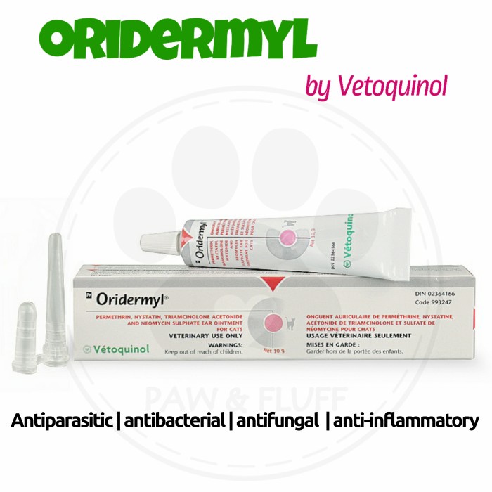 Oridermyl by Vetoquinol - Obat Tungau, Infeksi Telinga Anjing Kucing
