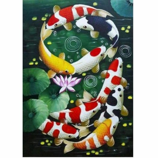 Diamond Painting Full Diamond Koi Cross Stitch Kits Embroidery Home