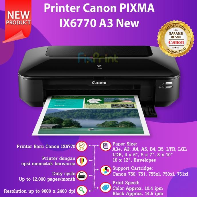 Printer Canon PIXMA IX6770 IX 6770 IX-6770 Print A3 GARANSI RESMI