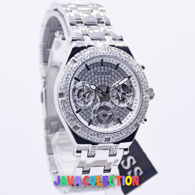 Jam Tangan Wanita Guess GW0440L1 Silver Original