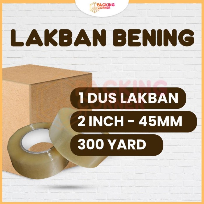 

1 DUS Lakban Bening 2 Inch 300 Yard 45mm 48mm GOJEK GRAB TERMURAH