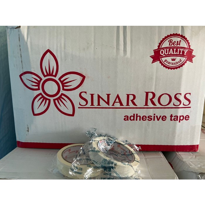 

Masking Tape Sinar Ross 1 inch 22mm 20 Yard / Lakban Kertas PER 1 DUS