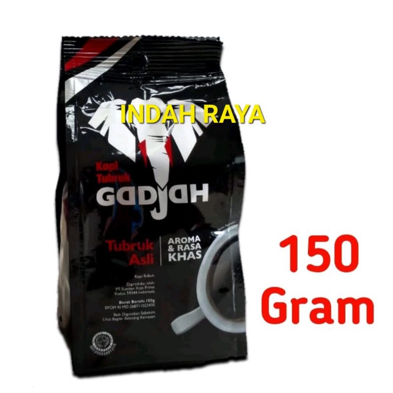 

KOPI HITAM tanpa GULA TUBRUK GADJAH / GAJAH asli POUCH 150gram