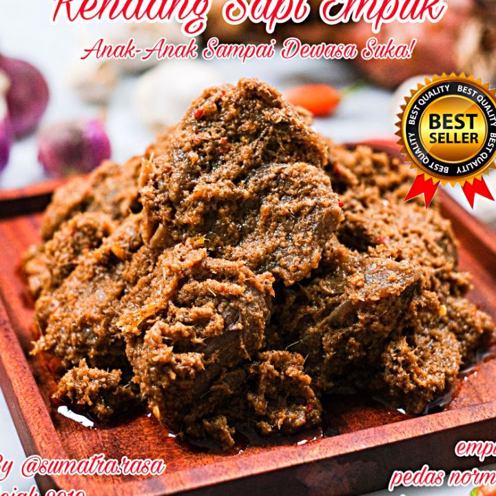

Terlaris Rendang Sapi/Rendang Urat/Rendang Paru Sapi Empuk Premium