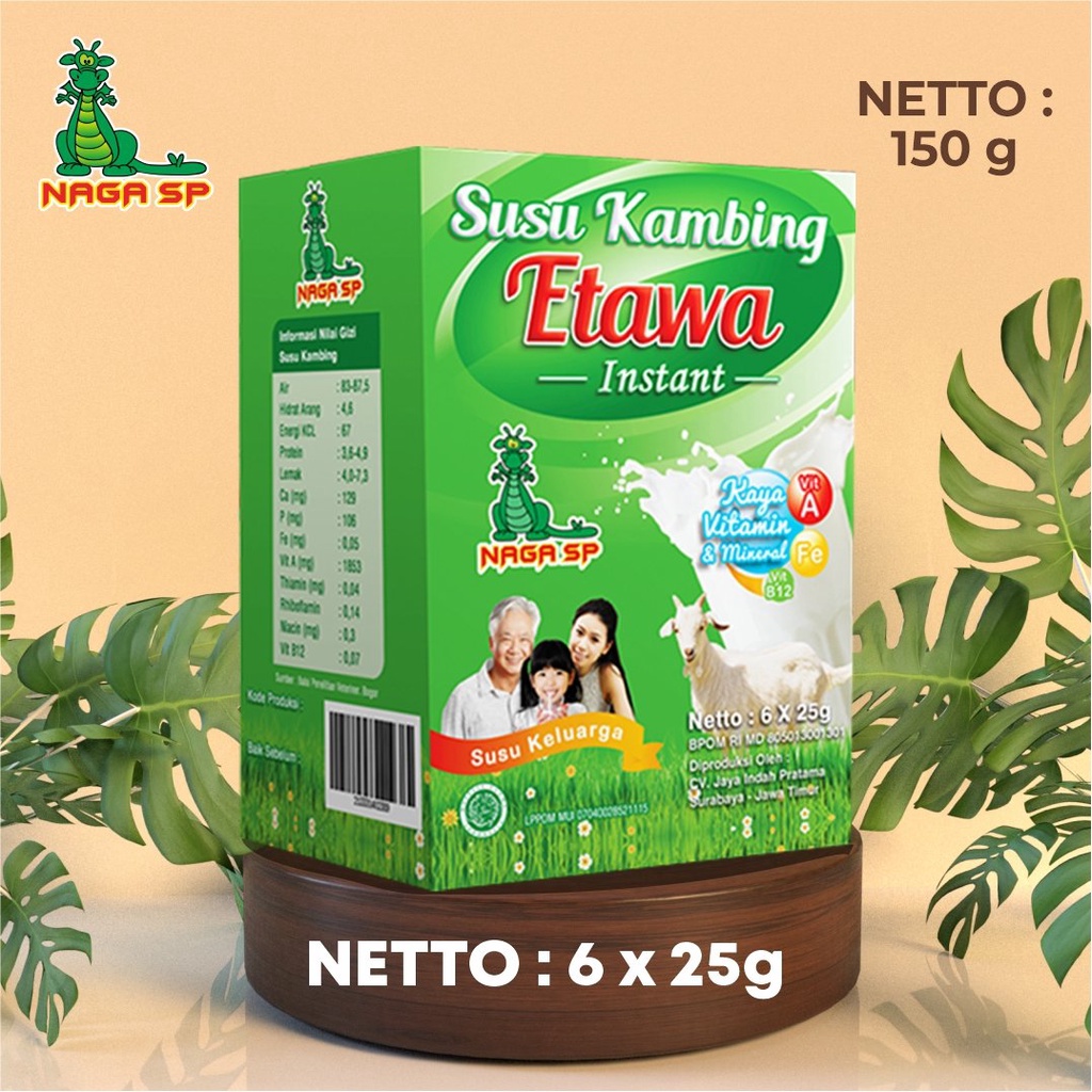 

Susu Kambing Etawa Naga SP 150g Sachet (ORI) Minuman Instan untuk sendi dan tulang