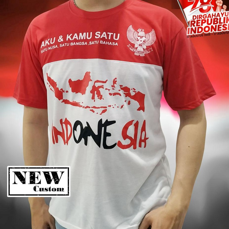 Produk KAOS MERAH PUTIH 17 AGUSTUS  th 78 / kaos 17 agustus 2023 Stok Banyak