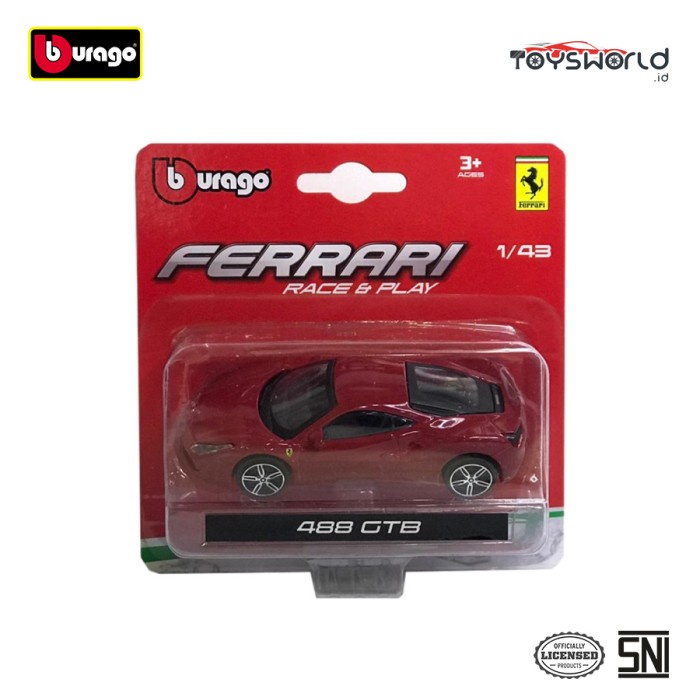 Bburago 1.43 Ferrari Vehicle Asst - 488 GTB