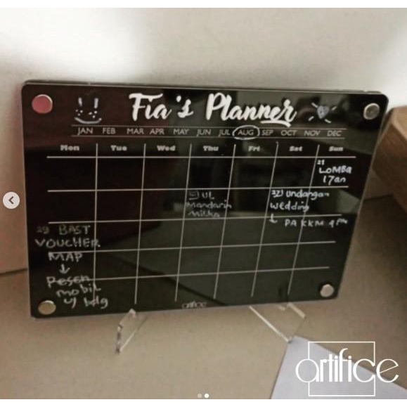 

Monthly Planner Double Side Custom Akrilik