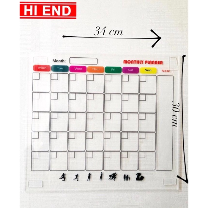 

Acrylic/Akrilik Monthly Planner/Weekly Planner/Daily Planner