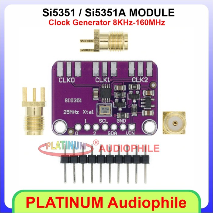 Terlaris Si5351 Si5351A Signal Clock Generator 8Khz-160Mhz Modul Si5351 Si5351A