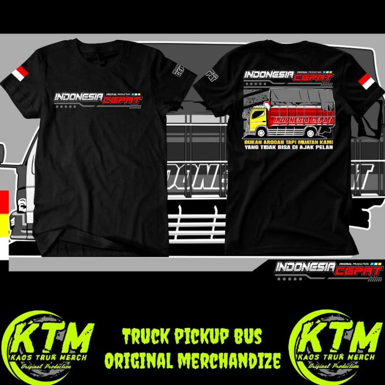 [Arc] Kaos Truck Indonesia Cepat / Kaos Truk Indonesia Cepat / Kaos Truck Oleng / Kaos Truck Distro 