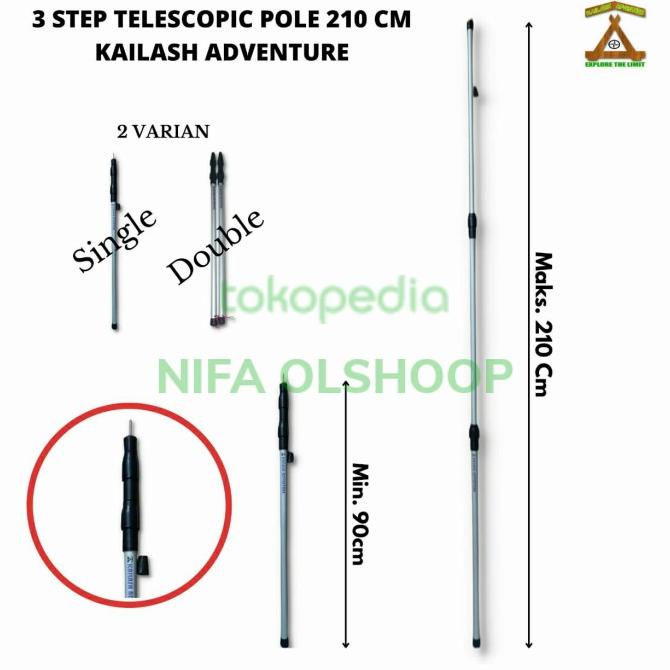 Tiang Teleskopik Flysheet serbaguna-Multipurphose Telescopic Pole