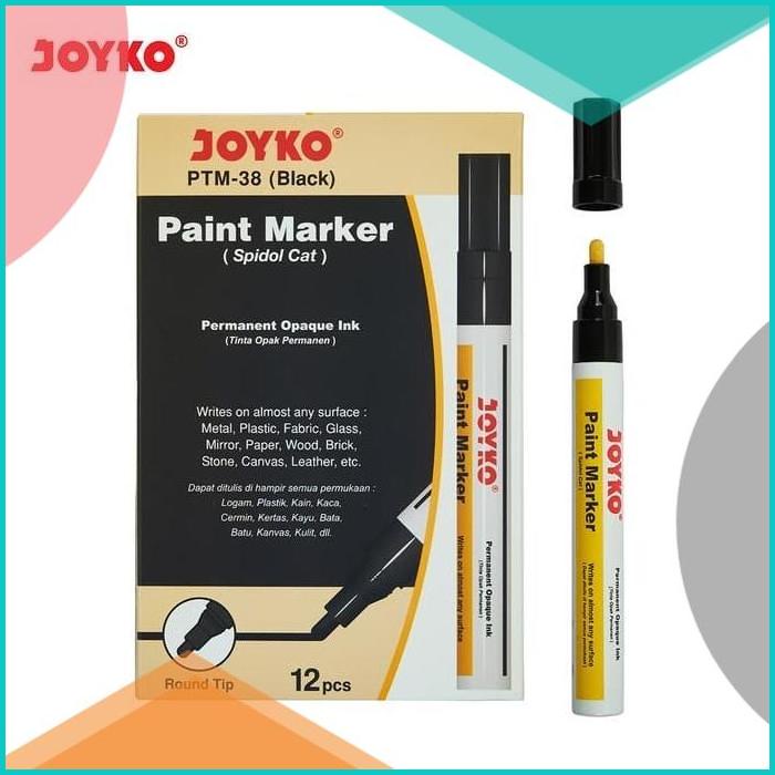

Spidol paint marker permanent black hitam JOYKO PTM-38 original 20JVLZ3 tools